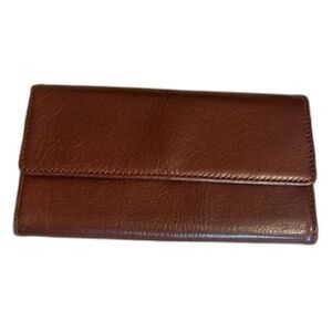 Vintage VERA PELLE Brown Leather Wallet